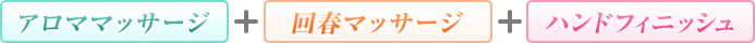 アロママッサージ＋回春マッサージ＋ハンドフィニッシュ